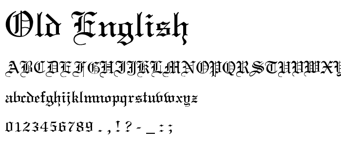 Old English font